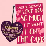 Funny Mothers Day Card And Wooden Heart Rude Gift For Mum