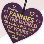 Funny Mothers Day Card And Wooden Heart Rude Gift For Mum