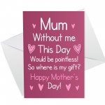 Mothers Day Card And Heart Novelty Bundle Funny Mum Gifts