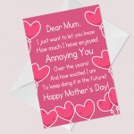 Funny Mothers Day Gift Humour Mothers Day Card From Daughter Son