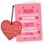 Funny Mothers Day Card for Mum Mummy From Son Daughter