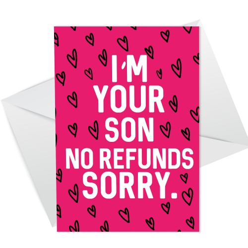 Mum Mothers Day Card Funny Mum Birthday Card Mum Card From Son