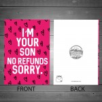 Mum Mothers Day Card Funny Mum Birthday Card Mum Card From Son