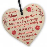 Mothers Day Plaque Gifts For Mum Wooden Heart Keepsake Gift