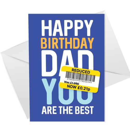 Dad Birthday Card Funny Birthday Card Funny Card Reduced Card