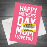 Mum Mothers Day Card Funny Mothers Day Card Funny Card Reduced