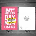 Mum Mothers Day Card Funny Mothers Day Card Funny Card Reduced