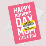 Mum Mothers Day Card Funny Mothers Day Card Funny Card Reduced