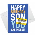 Son Birthday Card Funny Birthday Card Funny Card From Mum Dad