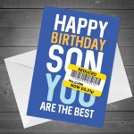 Son Birthday Card Funny Birthday Card Funny Card From Mum Dad