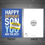 Son Birthday Card Funny Birthday Card Funny Card From Mum Dad