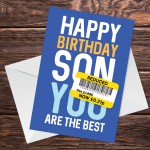 Son Birthday Card Funny Birthday Card Funny Card From Mum Dad