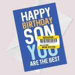 Son Birthday Card Funny Birthday Card Funny Card From Mum Dad