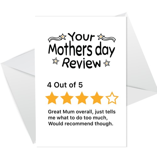 Mum Mothers Day Card Funny Mothers Day Card Review Card