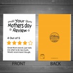 Mum Mothers Day Card Funny Mothers Day Card Review Card