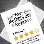 Mum Mothers Day Card Funny Mothers Day Card Review Card