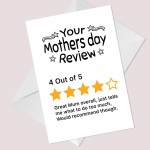 Mum Mothers Day Card Funny Mothers Day Card Review Card