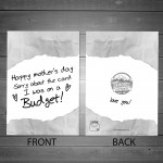 Funny Mothers Day Card On A Budget Joke Humour Card For Mum