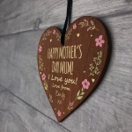 PERSONALISED Mothers Day Gift From Daughter Son Floral Wood