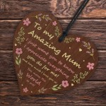 Mothers Day Gifts Present For Mum Handmade Wood Heart Thank You