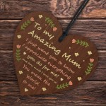 Present For Mum Mothers Day Gifts Handmade Wood Heart Thank You