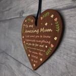 Present For Mum Mothers Day Gifts Handmade Wood Heart Thank You