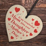 Mothers Day Gifts From Daughter Wooden Hanging Heart Keepsake