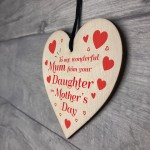 Mothers Day Gifts From Daughter Wooden Hanging Heart Keepsake