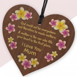 I Love You Mum Gifts Wooden Hanging Heart For Mum Mothers Day