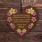 I Love You Mum Gifts Wooden Hanging Heart For Mum Mothers Day