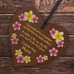 I Love You Mum Gifts Wooden Hanging Heart For Mum Mothers Day