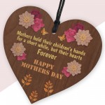 Happy Mothers Day Gift For Mum Mummy Wooden Heart Sign