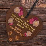 Happy Mothers Day Gift For Mum Mummy Wooden Heart Sign