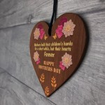 Happy Mothers Day Gift For Mum Mummy Wooden Heart Sign