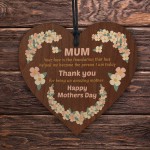 THANK YOU GIFT Wooden Heart Sign Mothers Day Gift For Mum