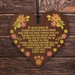 Mum Gifts Wooden Heart Poem Mothers Day Gift Birthday Gift Ideas