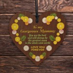 Gift For Mummy Birthday Mothers Day Wood Heart Sign Gorgeous Mum