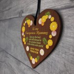 Gift For Mummy Birthday Mothers Day Wood Heart Sign Gorgeous Mum