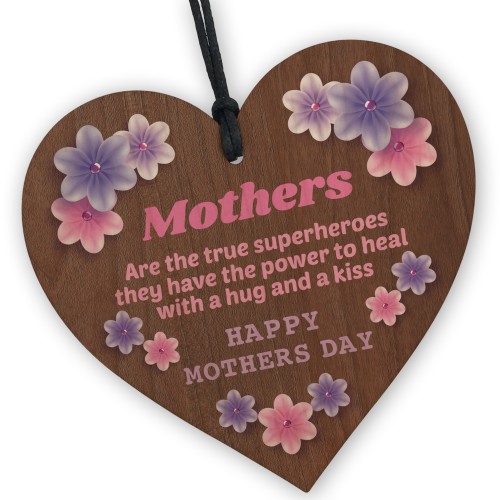 Gift For Mum Mummy Mother Wooden Hanging Heart Mothers Day