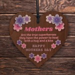 Gift For Mum Mummy Mother Wooden Hanging Heart Mothers Day