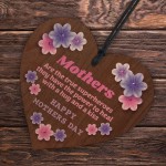 Gift For Mum Mummy Mother Wooden Hanging Heart Mothers Day