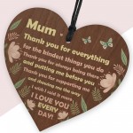 THANK YOU Gift For Mum Birthday Mothers Day Shabby Chic Heart