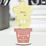 Special Mothers Day Gifts From Daughter Son Love Wooden Flower