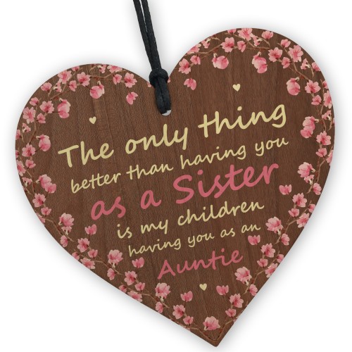 THANK YOU Gifts for Sister Plaque Auntie Gifts Wood Heart