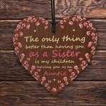 THANK YOU Gifts for Sister Plaque Auntie Gifts Wood Heart