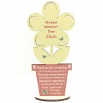 Thank You For Everything Mum Gift For Mothers Day Wood Flower