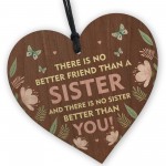 Sister Heart Best Sister Gift Friend Thank You Gift For Birthday