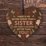 Sister Heart Best Sister Gift Friend Thank You Gift For Birthday