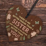 Sister Heart Best Sister Gift Friend Thank You Gift For Birthday