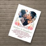 PERSONALISED Mum Daughter Photo Print Birthday Mothers